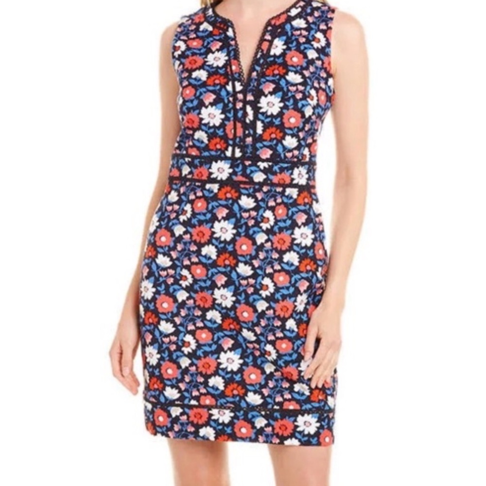 Kate Spade Shore Thing Daisy Jacquard Sheath Dress NWT Navy Size 6